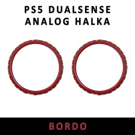 PS5 Ring DualSense Analog Çerçevesi PlayStation 5 Kol Tamir Parçası 2 Adet Halka Bordo