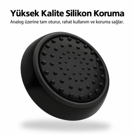 2 Adet Analog Koruyucu Silikon Kılıf Topuz Koruma PS4 PS5 Xbox One 360 Series SX Switch Pro Uyumlu Siyah