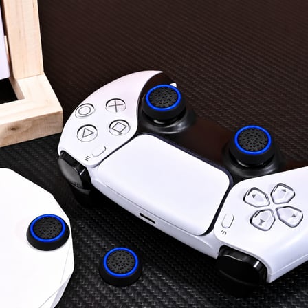 4 Adet Analog Koruyucu Silikon Kılıf Topuz Koruma PS4 PS5 Xbox One 360 Series SX Switch Pro Uyumlu Mavi