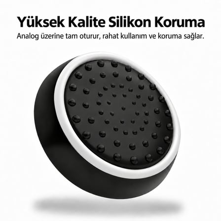 8 Adet Analog Koruyucu Silikon Kılıf Topuz Koruma PS4 PS5 Xbox One 360 Series SX Switch Pro Uyumlu Beyaz