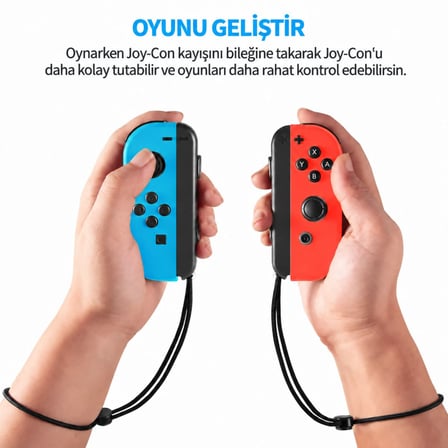 Switch JoyCon Bileklik Wrist Strap NS Joy-Con Aksesuar Siyah