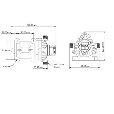 Seaflo Hidrofor 11.3lt/dk 12V 45PSİ 