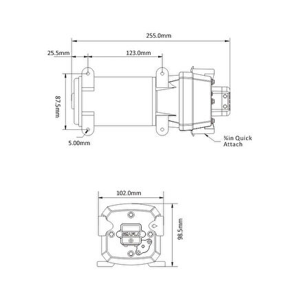 Seaflo Diyaframlı Hidrafor 220V 17lt/dk