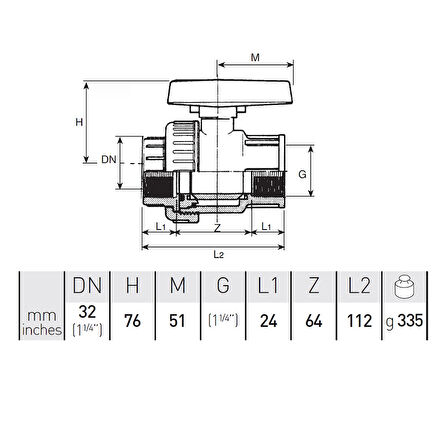 PVC Vana, 1.1/4" 32mm 