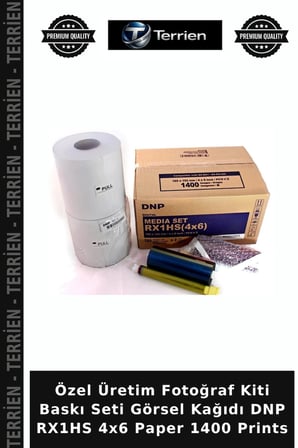 Özel Üretim Fotoğraf Kiti Baskı Seti Görsel Kağıdı DNP RX1HS 4x6 Paper 1400 Prints