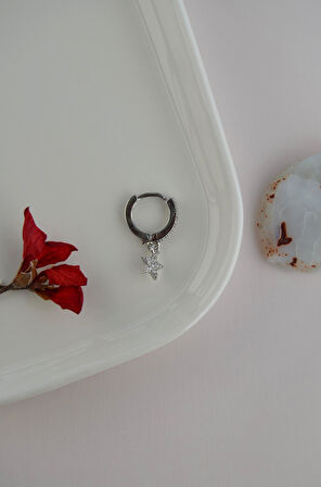 8 mm Yıldız Charm Halka Piercing – Gold & Gümüş | Helix, Kıkırdak, Lob Uyumlu