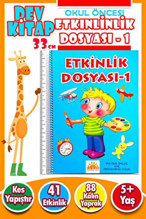 5 + Yaş Okul Öncesi Etkinlik Dosyası - 1 - DEV KİTAP - 41 Etkinlik - 88 Sayfa