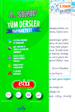 2.Sınıf Tüm Dersler 2.Dönem'e Hazırlık Seti - 6 Kitap -  508 Sayfa