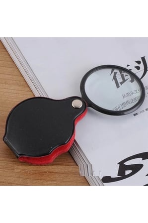 5x50mmmini Büyüteç,cepte Taşınan,optik Lens Katlanabilir Deri Kaplamaxx1051