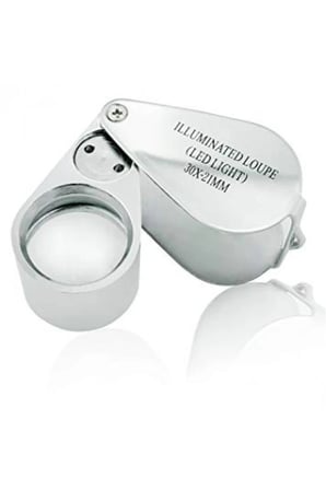 Kontrol, Için Özel Kutulu Metal Işıklı Lup 30x21
