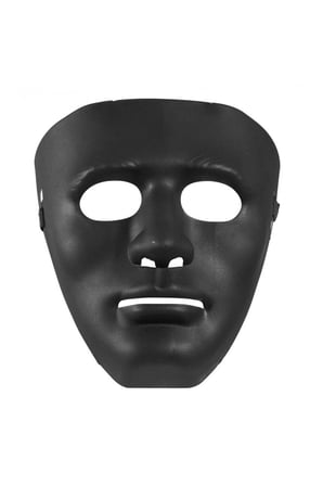 Siyah Renk Hip Hop Anonim Jabbawockeez Dans Maskesi 18x19 Cm