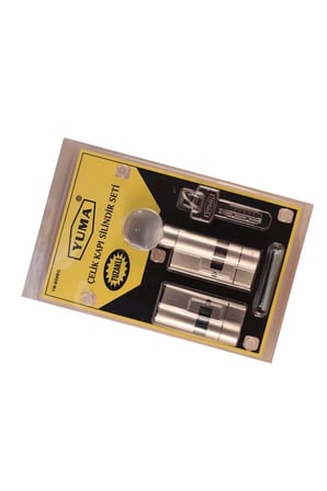 68mm Mandallı Çelik Kapı Tuzaklı Barel Seti - Sarı