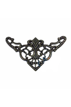 Dekoratif Köşe Süsü, Köşelik - Büyük, 31x55mm, Antik, 100 Adet