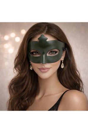 Haki Yeşil Gizemli Masquerade Maskesi