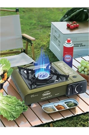 Portatif Kamp Ocağı 2.3kw  | Taşınabilir Tekli Gazlı Ocak | Rüzgar Geçirmez
