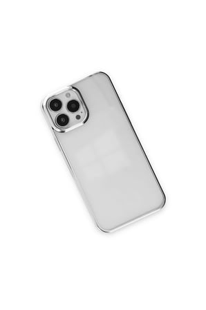 İphone 14 Pro Max Kılıf Element Silikon - Gümüş