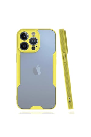 İphone 14 Pro Kılıf Platin Silikon - Sarı