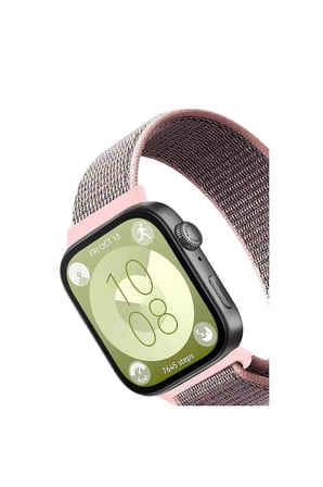 Huawei Fit 4 Hasırlı Cırtcırtlı Kordon (SAAT DEĞİLDİR) - Pembe