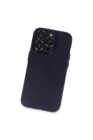 İphone 14 Pro Max Kılıf Luko Lens Silikon - Derin Mor
