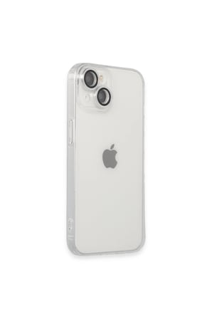 İphone 14 Kılıf Luko Lens Silikon - Gümüş