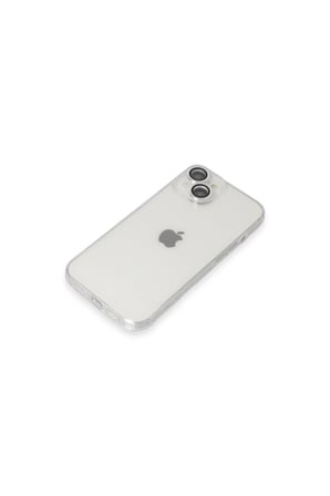 İphone 14 Kılıf Luko Lens Silikon - Gümüş