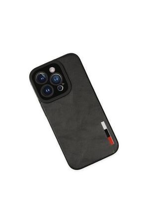 İphone 14 Pro Kılıf Loop Deri Silikon - Siyah