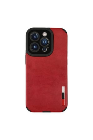 İphone 14 Pro Max Kılıf Loop Deri Silikon - Kırmızı