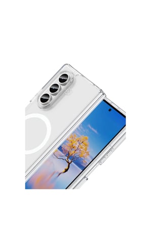 Galaxy Z Fold 7 Kılıf Magneticsafe Şeffaf Silikon - Şeffaf