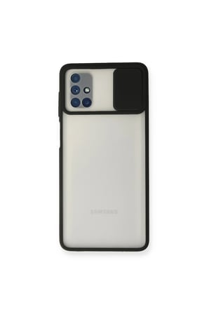 Galaxy M51 Kılıf Palm Buzlu Kamera Sürgülü Silikon - Siyah