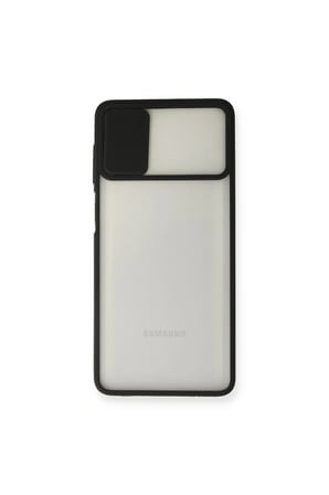 Galaxy M51 Kılıf Palm Buzlu Kamera Sürgülü Silikon - Siyah