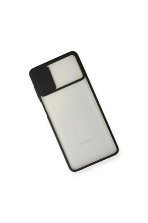 Galaxy M51 Kılıf Palm Buzlu Kamera Sürgülü Silikon - Siyah