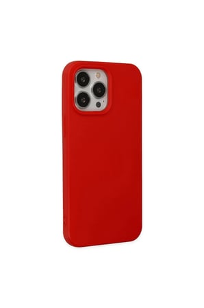 İphone 14 Pro Max Kılıf Nano İçi Kadife Silikon - Kırmızı