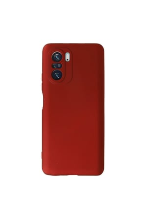 Poco F3 Kılıf First Silikon - Kırmızı