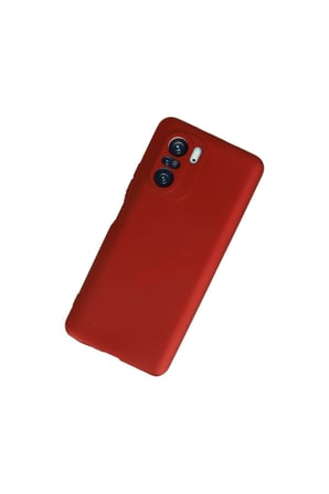 Poco F3 Kılıf First Silikon - Kırmızı