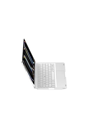 İpad Pro 11 (2024) F11 Ats Kılıf Magic Dönen Klavyeli Tablet Kılıf - Gümüş