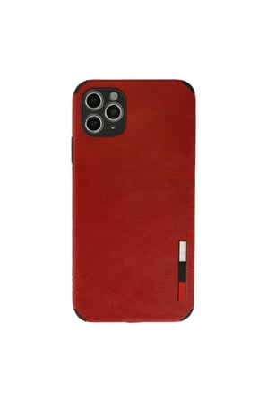İphone 11 Pro Max Kılıf Loop Deri Silikon - Kırmızı