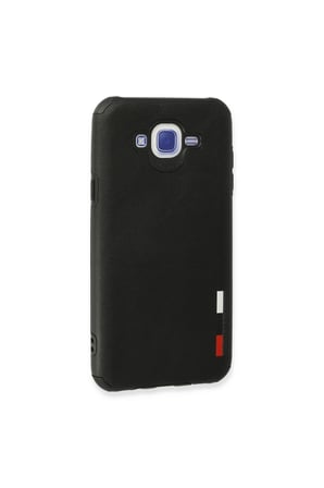 Galaxy J7 Kılıf Loop Deri Silikon - Siyah