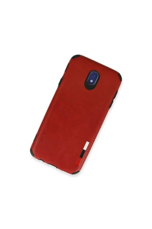 Galaxy J7 Pro / J730 Kılıf Loop Deri Silikon - Kırmızı