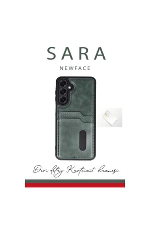 Galaxy A26 Kılıf Sara Kartvizitli Deri Kılıf - Taba