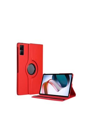 Redmi Pad Se 4g Kılıf 360 Tablet Deri Kılıf - Kırmızı