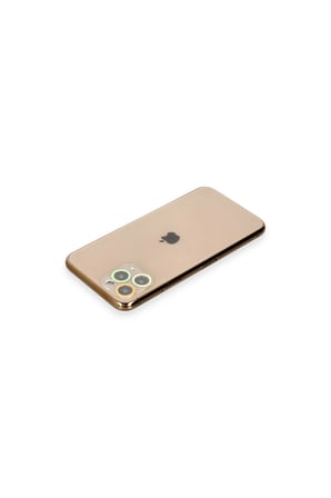 İphone 11 Pro Renkli Kamera Lens Koruma Cam - Sarı-turuncu
