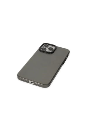 İphone 13 Pro Max Kılıf Anka Pc Sert Metal Kapak - Siyah