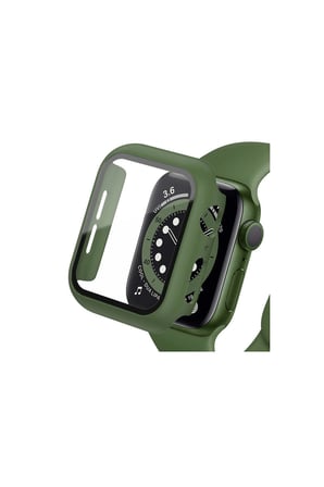 Watch 38mm Camlı Kasa Ekran Koruyucu - Koyu Yeşil