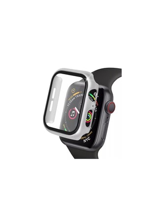 Watch 40mm Camlı Kasa Ekran Koruyucu - Gümüş