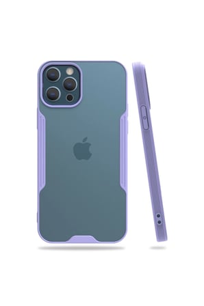 İphone 12 Pro Max Kılıf Platin Silikon - Lila