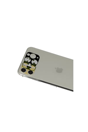 İphone 11 Pro Max Rainbow Kamera Lens Koruma Cam - Gold