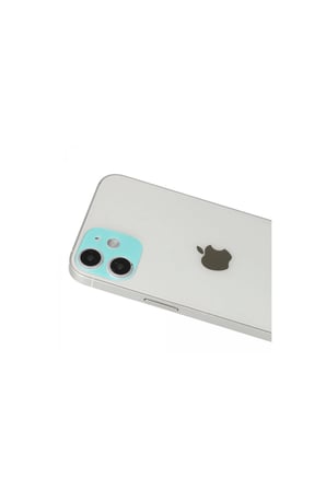 İphone 12 Rainbow Kamera Lens Koruma Cam - Yeşil