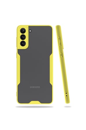 Galaxy S21 Plus Kılıf Platin Silikon - Sarı