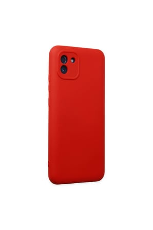 Galaxy A03 Kılıf Nano İçi Kadife Silikon - Kırmızı