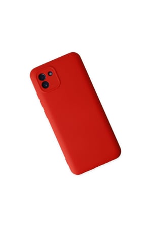 Galaxy A03 Kılıf Nano İçi Kadife Silikon - Kırmızı